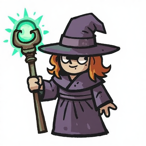 拿着魔杖的女巫