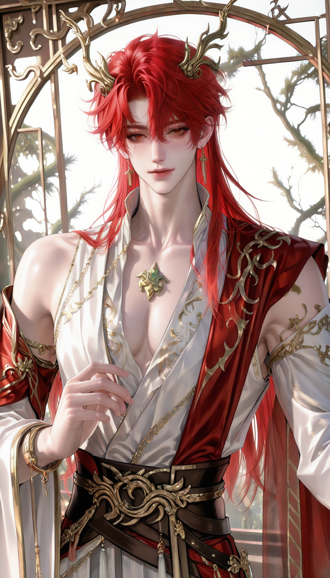 长发男生立绘