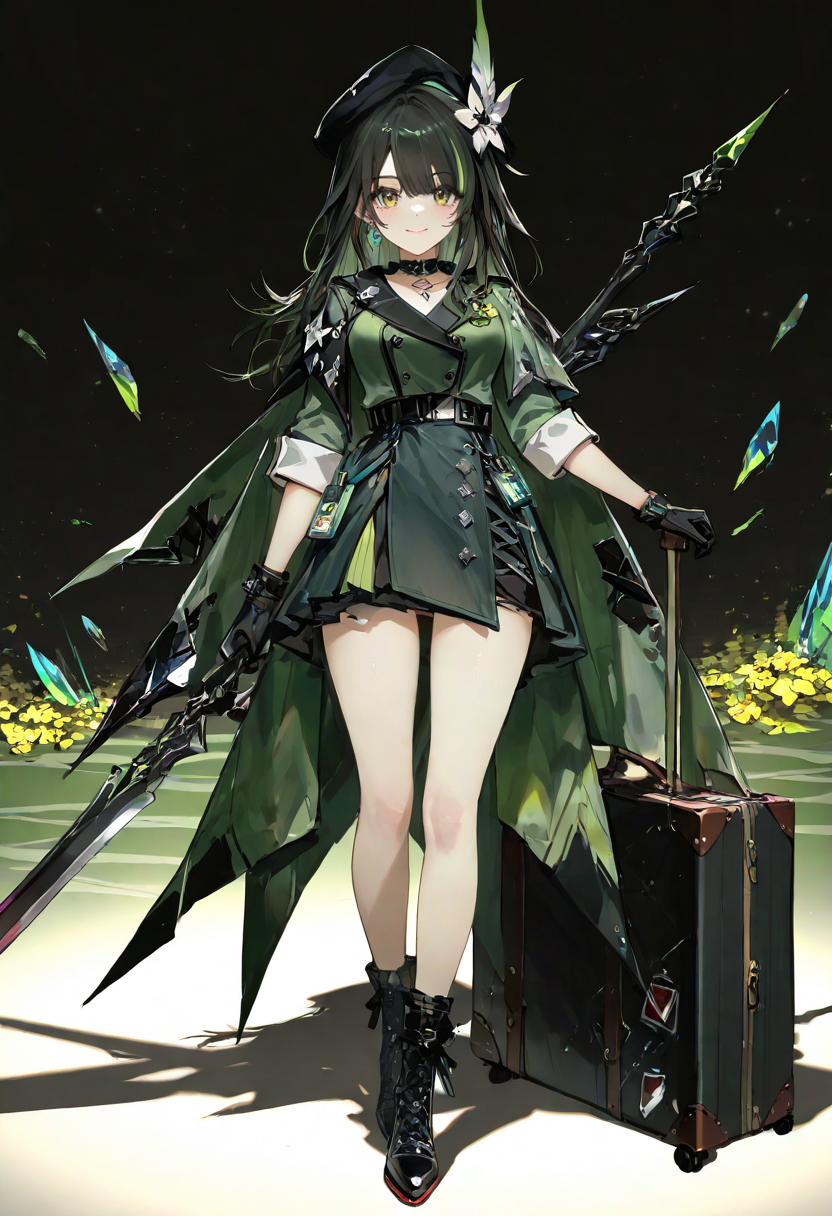 绿色哥特少女